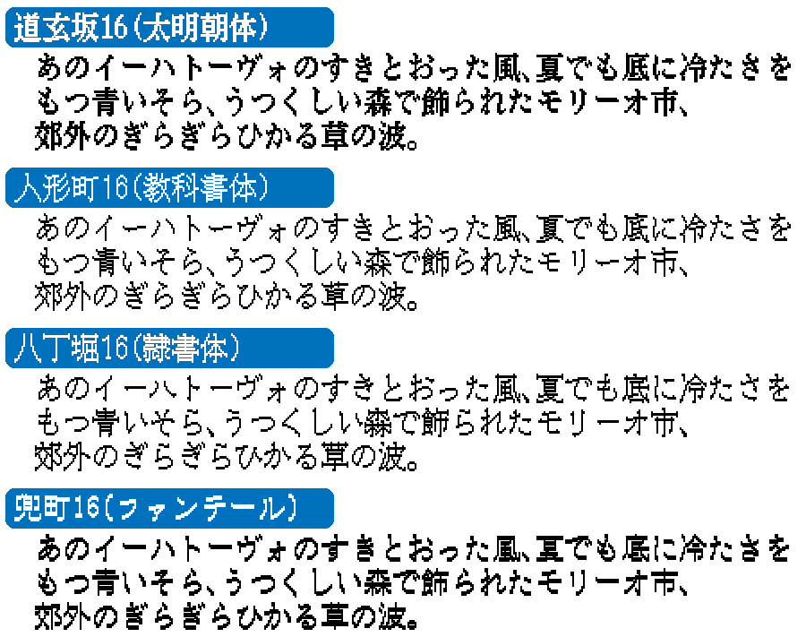 16ドットフォント サンプル (2)