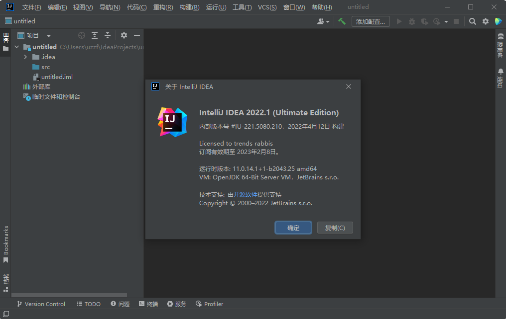 IntelliJ IDEA 2022.1 中文免费版截图1