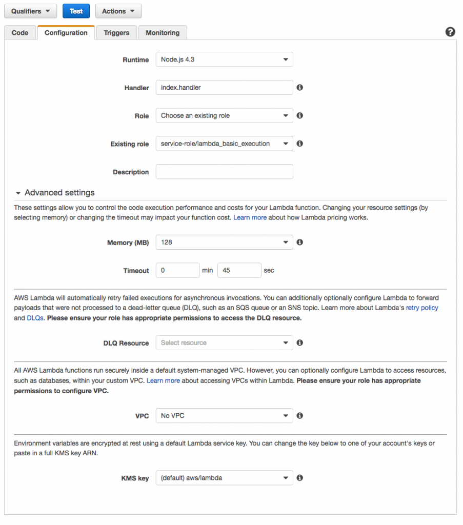 Configure AWS Lambda function for Amazon Alexa skill