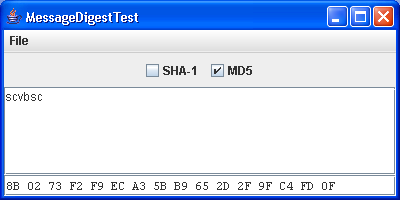 Message Digest Test
