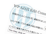 コメント投稿後、一定時間編集可能になるプラグイン[WP]