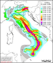 Mappa di pericolosit&agrave; sismica