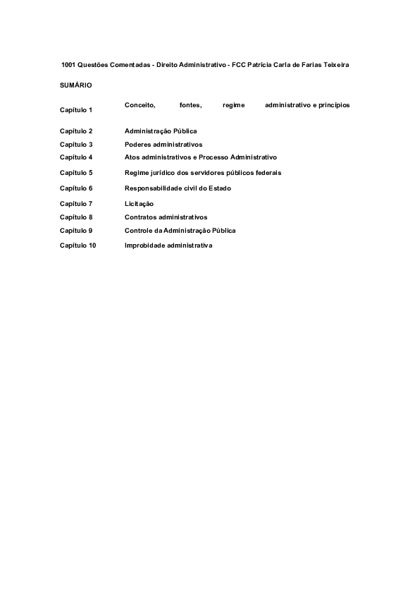 First page of “Questões Comentadas – Direito Administrativo – Fcc”