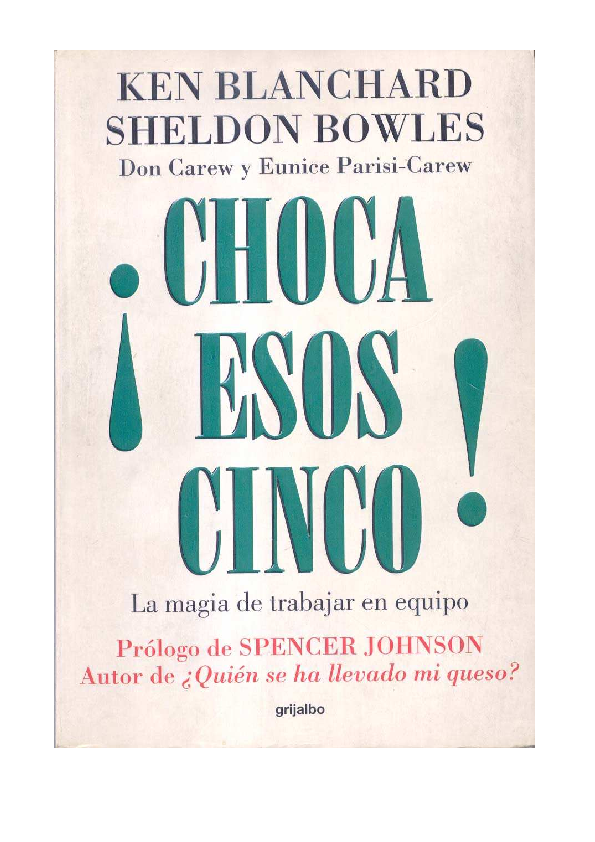 First page of “CHOCA ESOS CINCO”