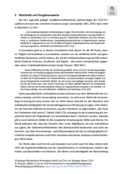 First page of “Methodik und Vorgehensweise”