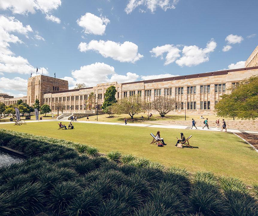 uq st lucia campus grass