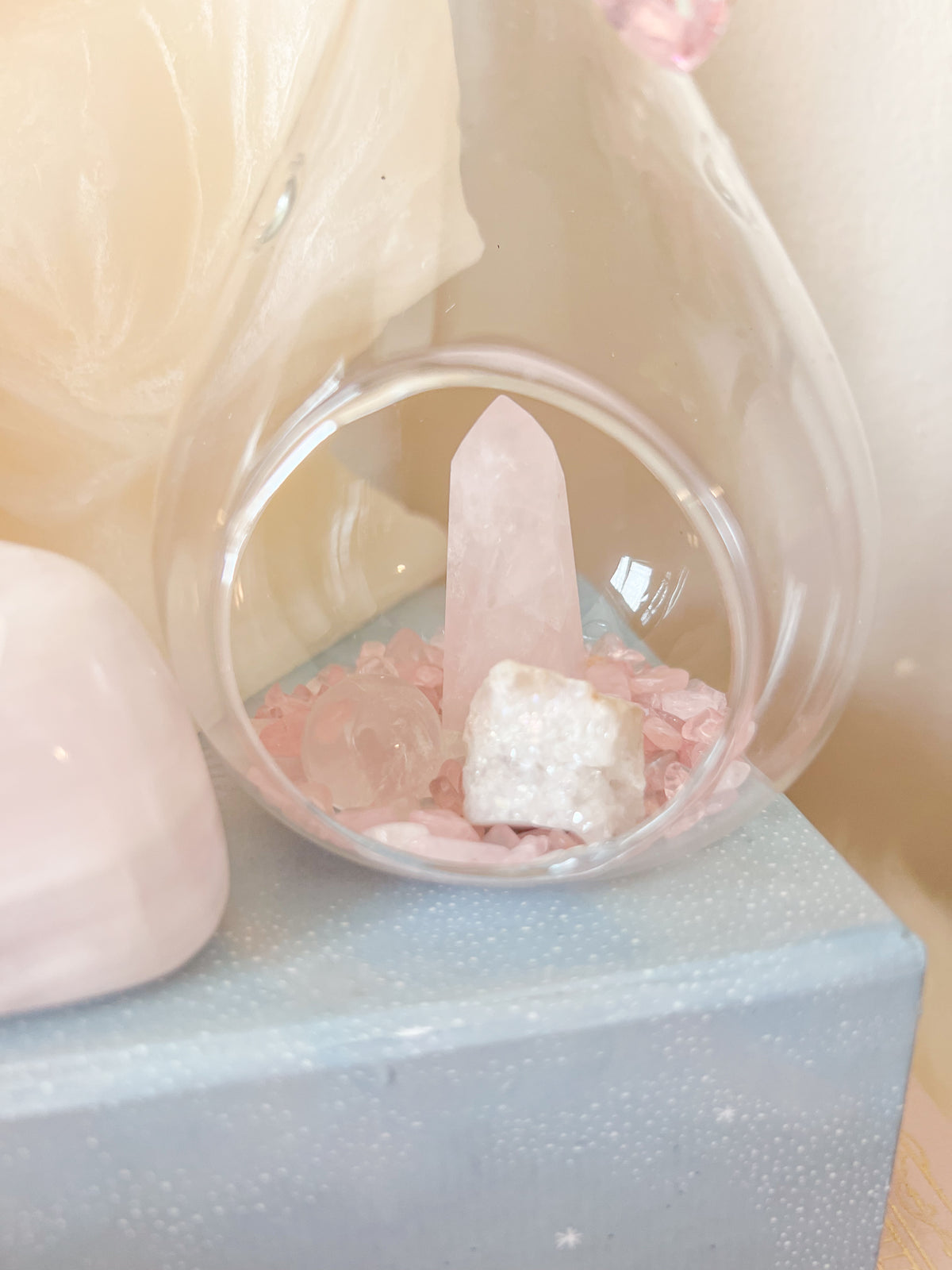 DIY Crystal Love Fairy Garden