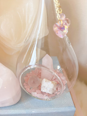 DIY Crystal Love Fairy Garden