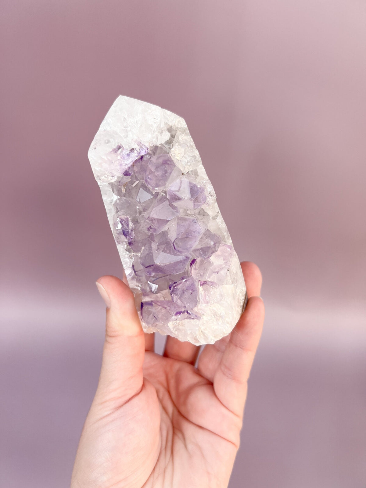 High Quality Amethyst Druzy Tower