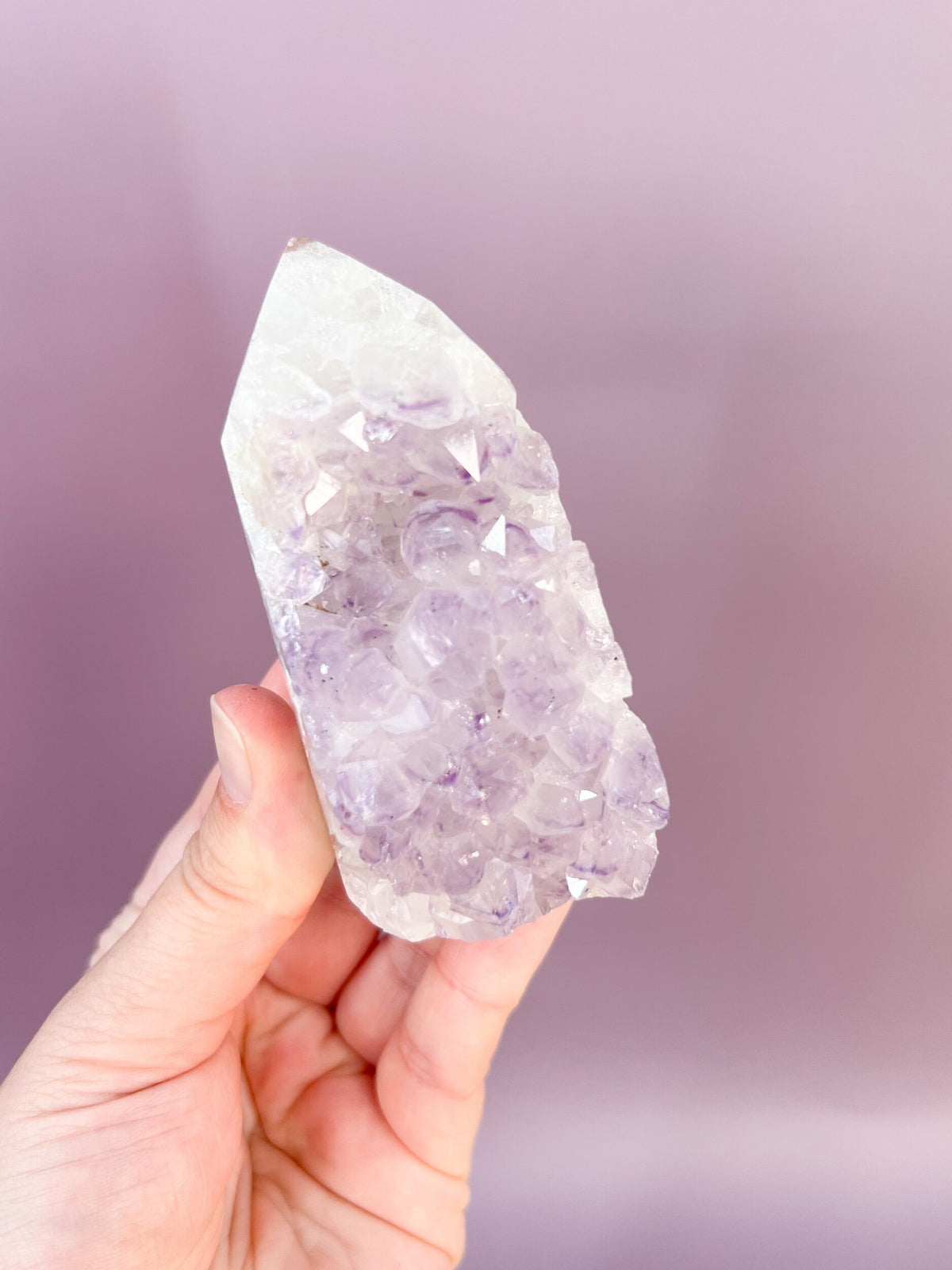 Pastel Druzy Amethyst Tower