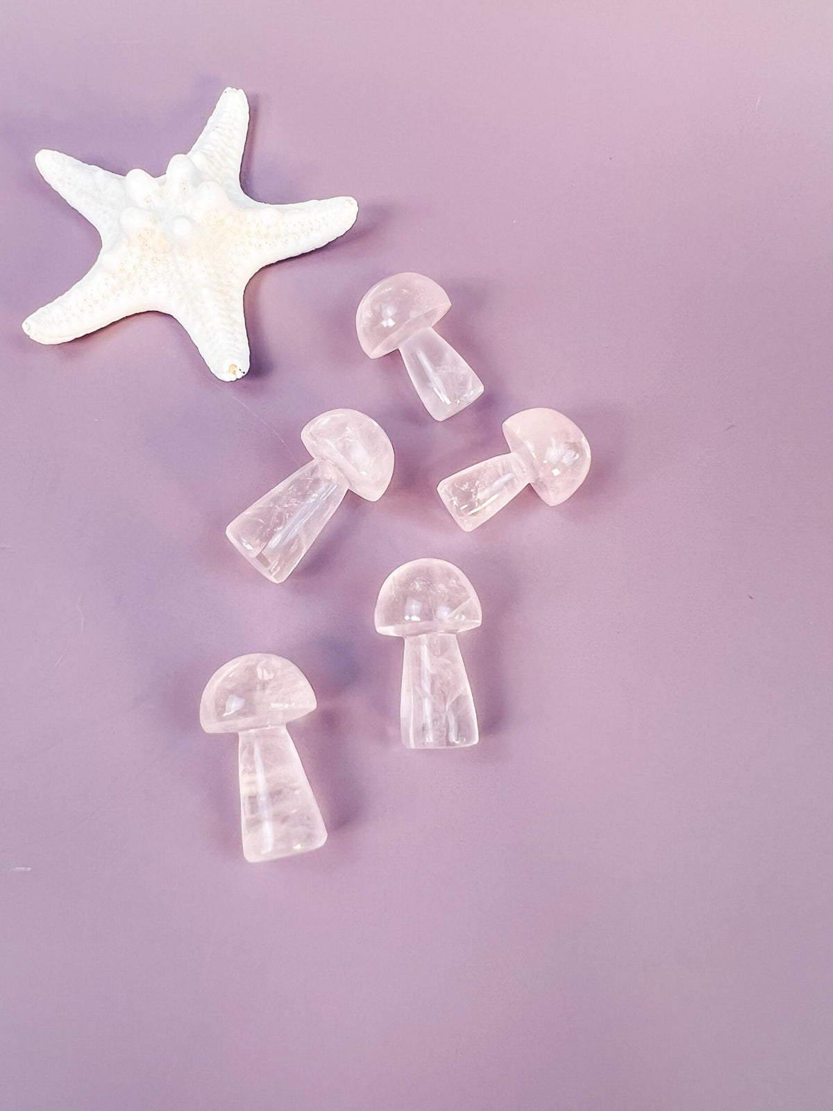 Gemmy Rose Quartz Mini Mushroom