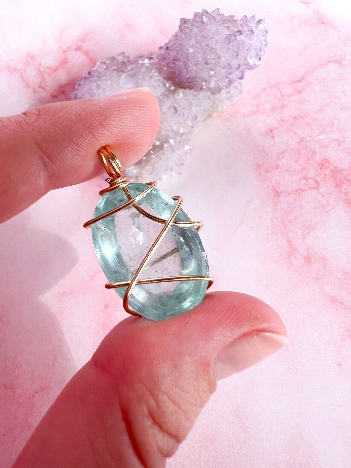 Aquamarine Gemstone Portal Pendant