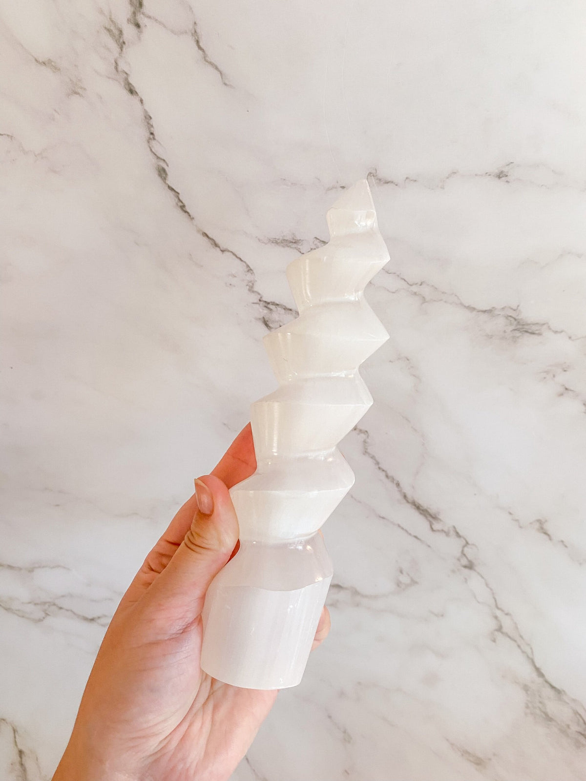 Selenite Unicorn Horn