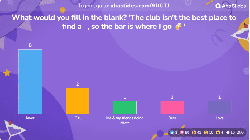 Åpent quiz-spørsmål på AhaSlides