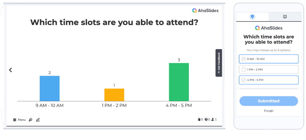 Mga tampok ng AhaSlides | Interactive na live na poll