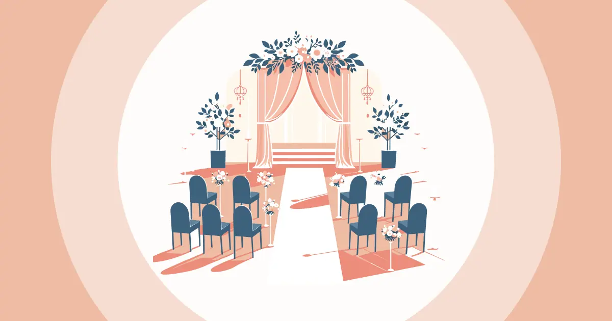14 zadivljujućih ideja za dekoraciju ceremonije vjenčanja u zatvorenom za reći 'Da' | 2024. otkriva