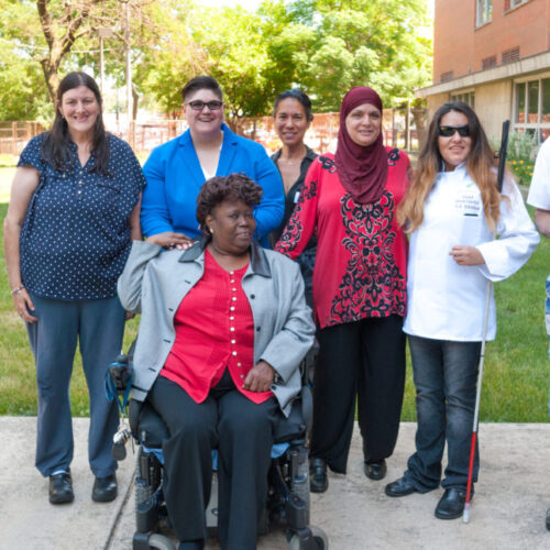 Group of people facing the camera