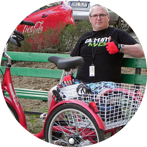 Cropped photo of an auto-portrait of Jacek Halicki