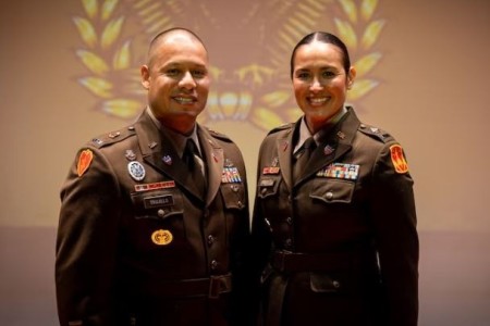 FORT KNOX, Ky. - Chief Warrant Officers 2 Josue (left) and Juana (right) Trujillo were among the first Army professionals to attend the 10-week Talent Acquisition Warrant Officer Basic Course at Fort Jackson, South Carolina, and Fort Knox,...