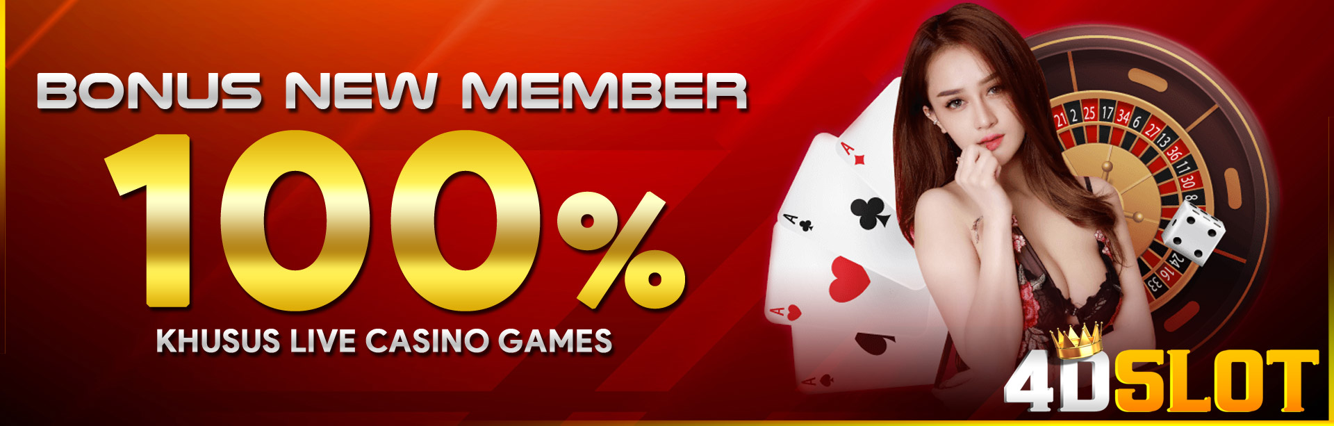 BONUS NEW MEMBER 100% KHUSUS LIVE CASINO