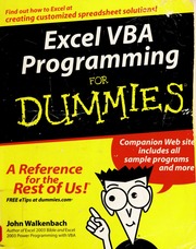 Cover of edition excelvbaprogramm00john