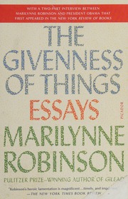 Cover of edition givennessofthing0000robi_k6a6