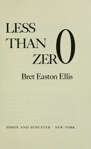 Cover of edition lessthanzero00elli