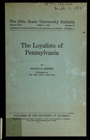 Cover of edition loyalistsofpenns0000sieb