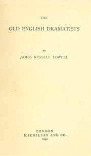 Cover of edition oldenglishdramat00lowe