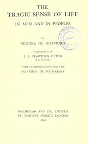 Cover of edition thetragicsenseof00unamuoft