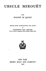 Cover of edition ursulemirout00balzgoog