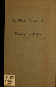 Cover of edition wholebookofpsalm00epis