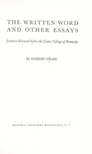 Cover of edition writtenwordother00crai