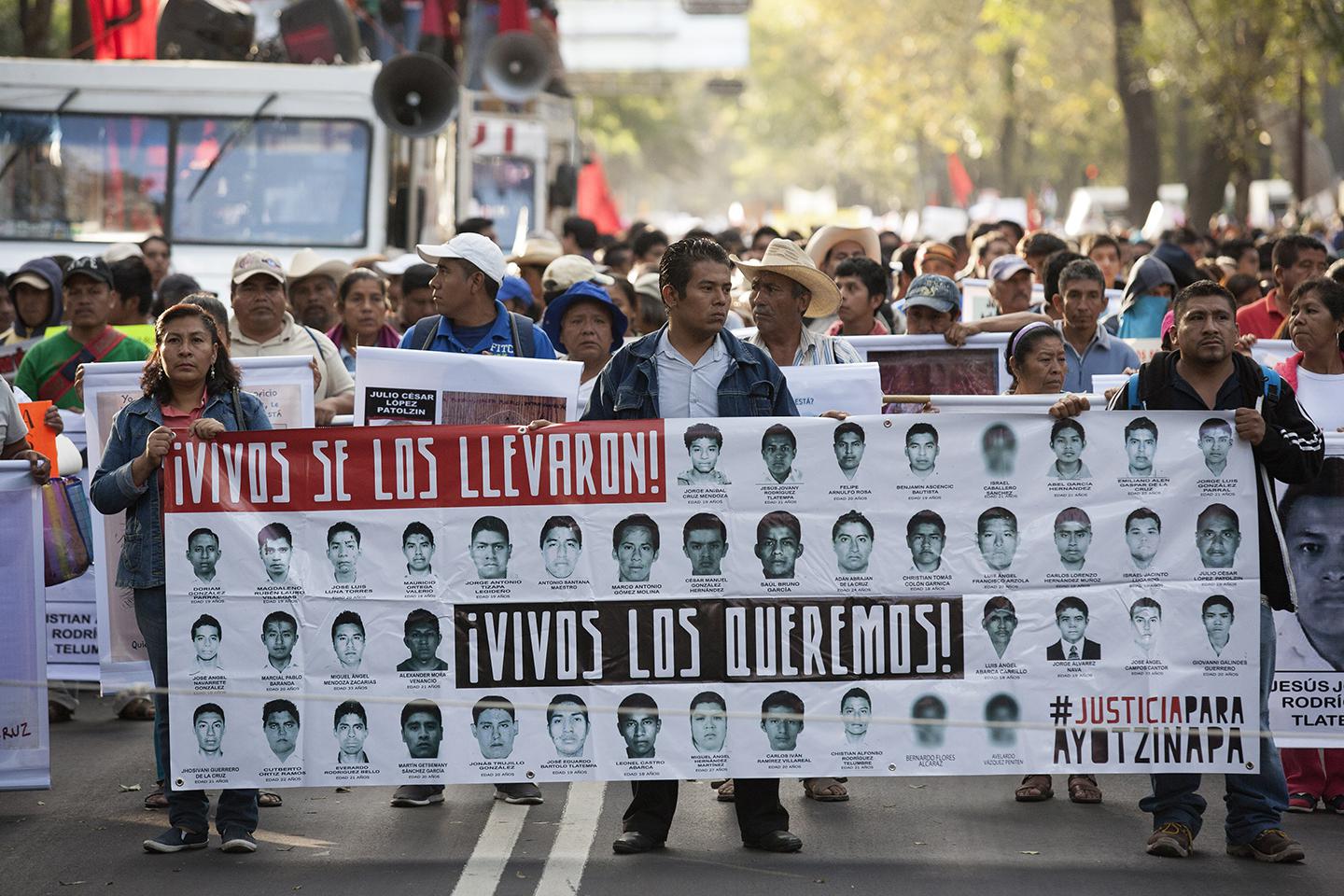 Thousands have marched for justice since the disappearance of the 43 students.