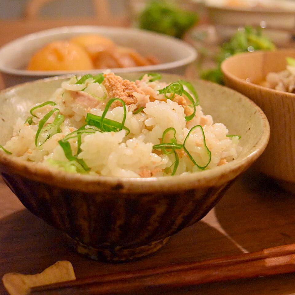 明太子豚ばらの炊き込みご飯