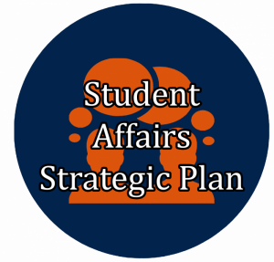 blue button with comment icon linking to "Student Affairs Strategic Plan"