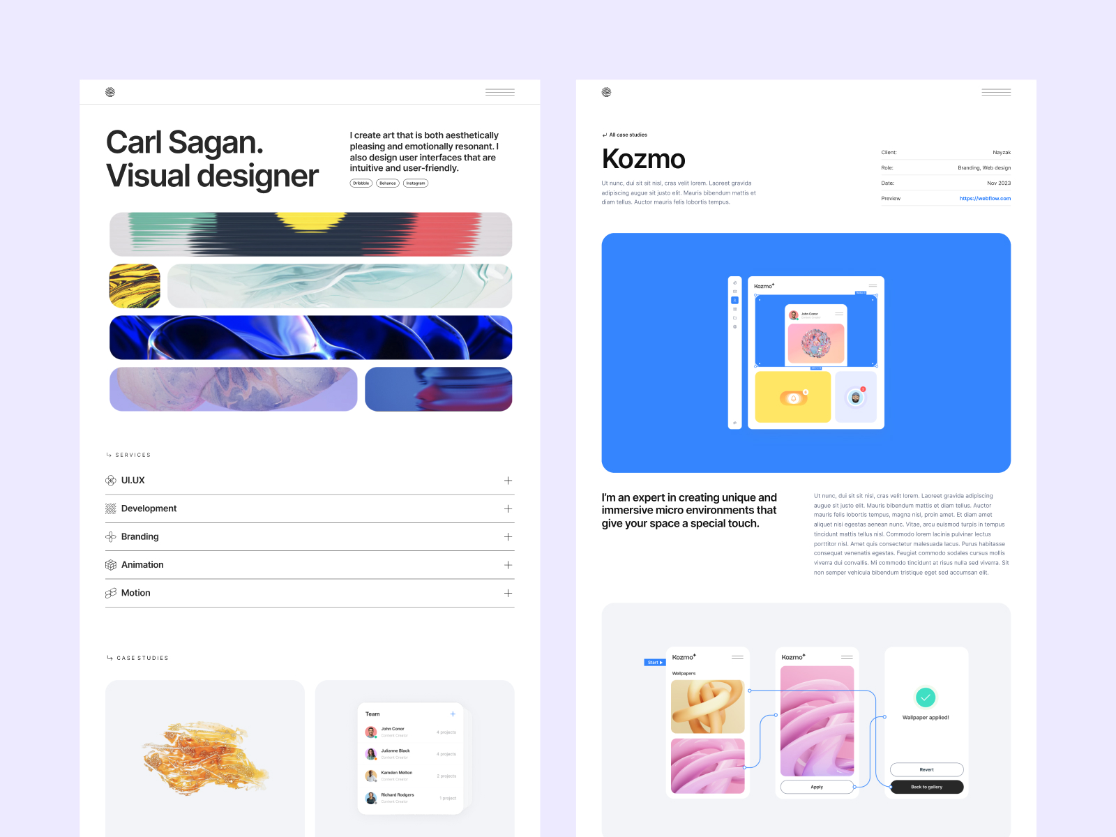 Blnk - Framer & Figma Portfolio Template