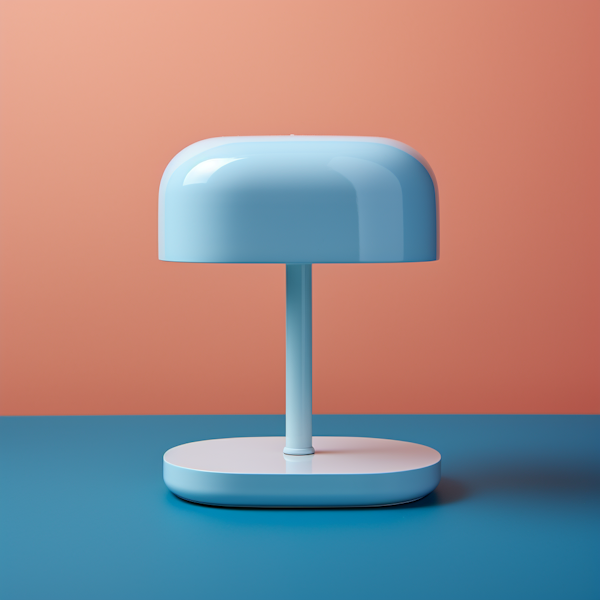 Sleek Pastel Blue Minimalist Table Lamp