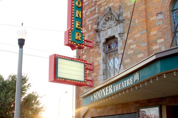 Sooner Theatre at Sunset