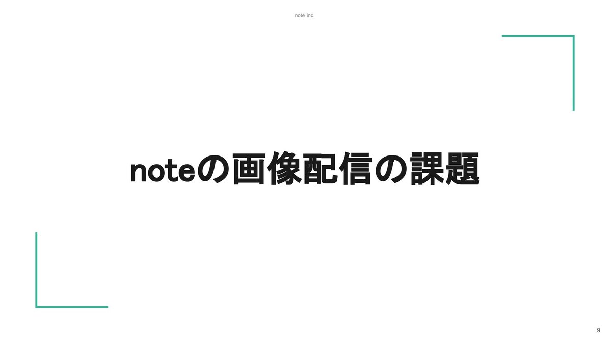 スライド：noteの画像配信の課題