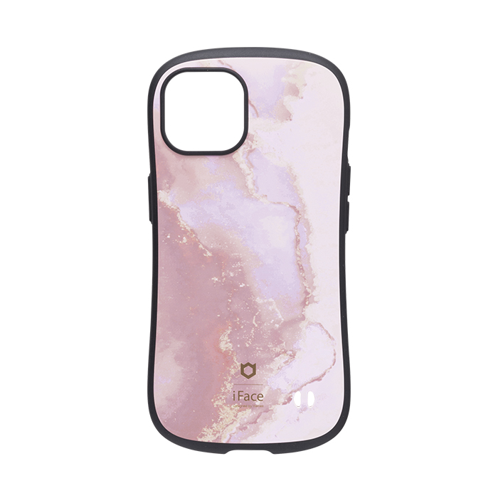 [iPhone13ケース]iFace First Class Marbleケース パウダーピンク