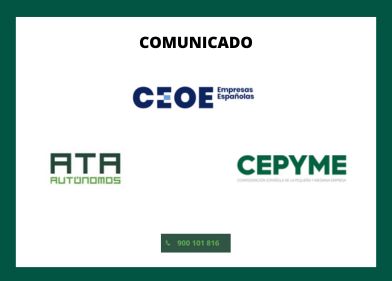 comunicado ceoe ata cepyme