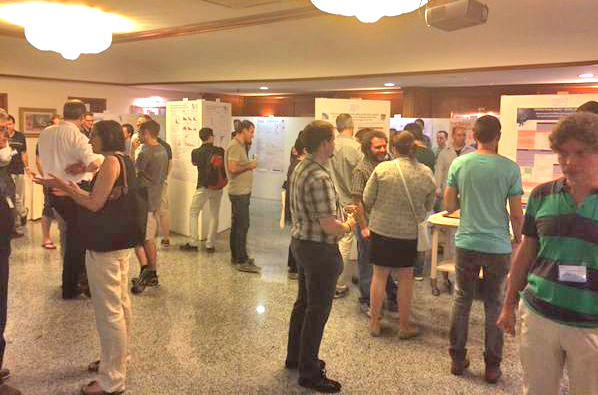 The poster session, two hours in