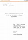 Research paper thumbnail of Indicia of the developmental state concept in the Ethiopian higher education