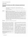 Research paper thumbnail of Assessment of the short-term effect of antispastic positioning on spasticity