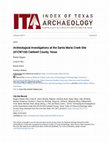 Research paper thumbnail of Archeological Investigations at the Santa Maria Creek Site (41CW104) Caldwell County, Texas