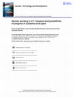 Research paper thumbnail of Women working in ICT: situation and possibilities of progress in Catalonia and Spain