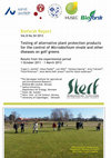 Research paper thumbnail of Testing of alternative plant protection products for the control of Microdochium nivale and other diseases on golf greens. Results from the experimental period 1 October 2011 – 1 March 2013