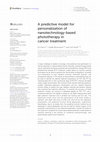 Research paper thumbnail of A predictive model for personalization of nanotechnology-based phototherapy in cancer treatment