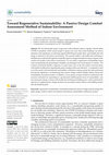 Research paper thumbnail of Toward Regenerative Sustainability: A Passive Design Comfort Assessment Method of Indoor Environment